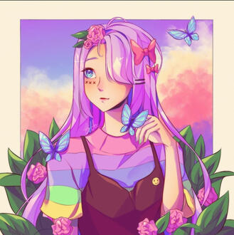 Anime style halfbody