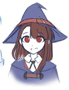 Colored sketch bust-up