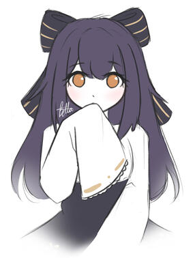 Colored sketch halfbody